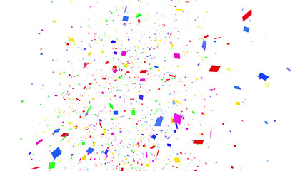 Colorful Confetti Particles Holiday Party 3D illustration background