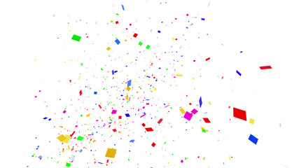 Colorful Confetti Particles Holiday Party 3D illustration background