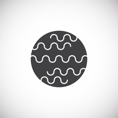 Wave related icon on background for graphic and web design. Creative illustration concept symbol for web or mobile app