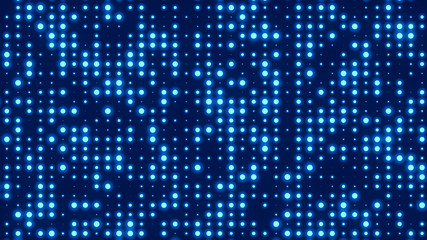 Fototapeta premium Dot white blue pattern screen led light gradient texture background. Abstract technology big data digital background. 3d rendering.