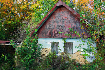 Fototapeta na wymiar abandoned house in rural area