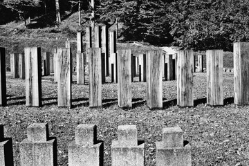 abstract view of ancient ruins of Sarmisegetusa