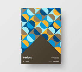 Amazing business presentation vector A4 vertical orientation front page mock up. Modern corporate report cover abstract geometric illustration design layout. Company identity brochure template.