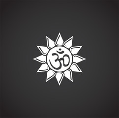 Yoga related icon on background for graphic and web design. Creative illustration concept symbol for web or mobile app