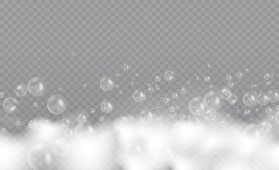 Soap foam bubbles.