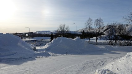 Fototapeta na wymiar landscape of Kiruna in northern Sweden