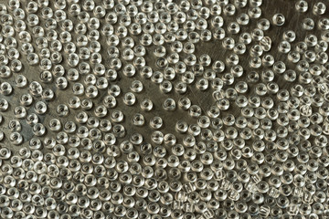 Glass seed beads textured background