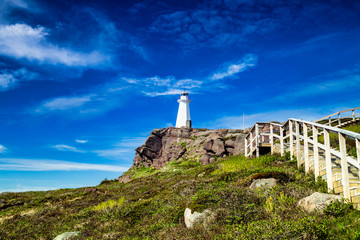 Fototapeta na wymiar View of Cape Spear Lighthouse National Historic Site at Newfoundland Canada 