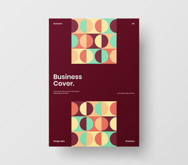 Amazing business presentation vector A4 vertical orientation front page mock up. Modern corporate report cover abstract geometric illustration design layout. Company identity brochure template.