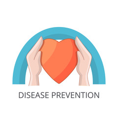 Disease prevention health icon. Life insurance. Health care, medical symbol. Vector illustration