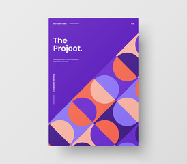 Amazing business presentation vector A4 vertical orientation front page mock up. Modern corporate report cover abstract geometric illustration design layout. Company identity brochure template.