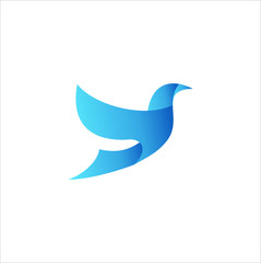 flying bird logo abstract icon vector illustration