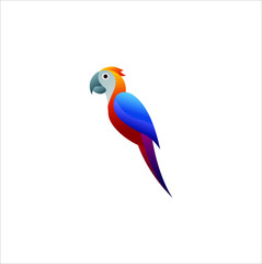 Colorful parrot logo icon design inspiration

