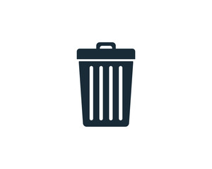 Thrash Can Icon Vector Logo Template Illustration Design