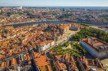 Fototapeta na wymiar Porto in Portugal aerial view