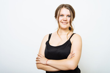 Portrait of a woman arms folded