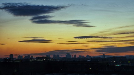 Beautiful sunset in the Bratislava