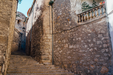 Girona city - Old town street - Spain