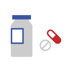 pills and drugs medicine vector icon colored coronavirus cure covid19