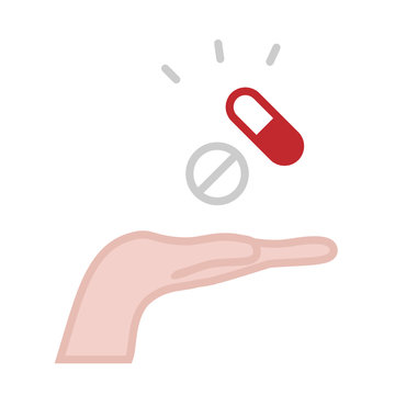 Pills vector to treat coronavirus colored vector icon covid19