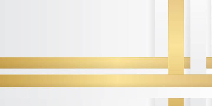 Modern luxury gold white abstract wave line straight 3d layered curved background for presentation design 