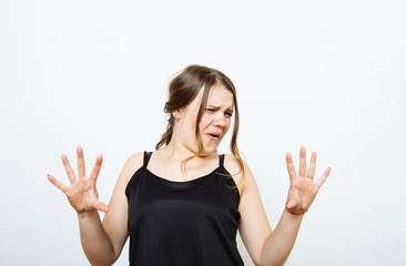 Stop gesture girl