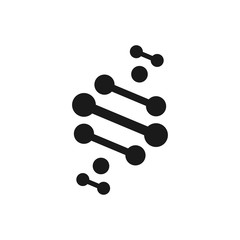 DNA icon in trendy flat style
