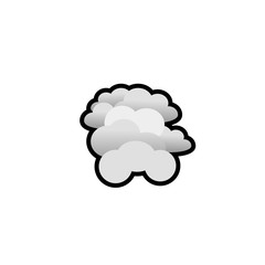 Clouds Isolated Realistic Vector Icon. Weather Illustration, Icon