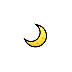 Obraz na płótnie Canvas Half Moon Isolated Realistic Vector Icon. Moon Cycle, Lunar phases Illustration Icon
