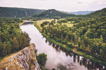 Beautiful view of a mountain river