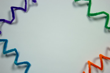 Colorful curls spring birthday celebration joy fun stand-alone subject