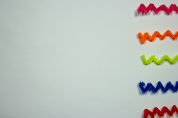 Colorful curls spring birthday celebration joy fun stand-alone subject