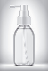 Sprayer bottle on background. White Cap version. 