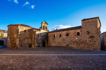 Obraz premium Archbishops Palace and Casa de Ovando in Caceres, Extremadura, Spain.