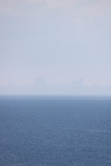 Naklejka premium Foggy CityScape