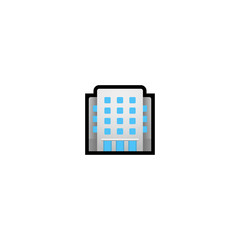 Office Building Isolated Realistic Vector Icon. Apartment Illustration Icon