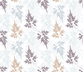 Floral seamless pattern, botanical texture, raster version. Good for background, surface decoration, wallpaper, textile print and more