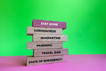 Stay at home concept with keyword.