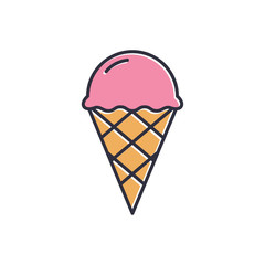 ice cream vector icon in trendy flat design