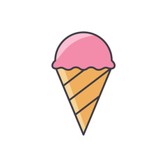 ice cream vector icon in trendy flat design