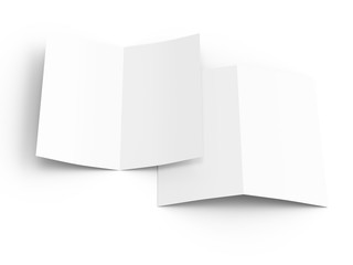 Leaflet folded to DL format - mock up