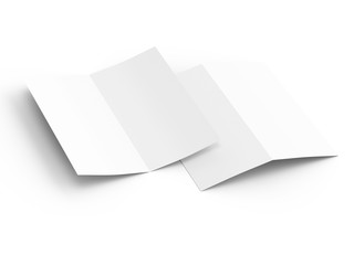 Leaflet folded to DL format - mock up