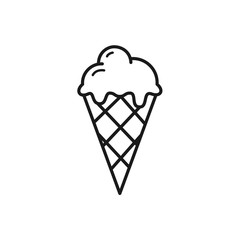 ice cream vector icon in trendy flat design