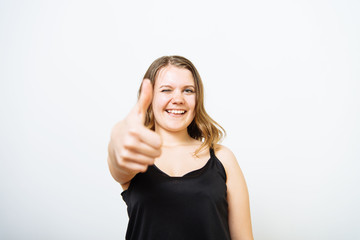 Fototapeta premium Woman Showing Thumb Up