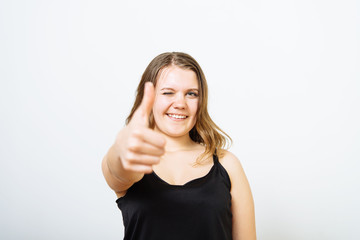 Woman Showing Thumb Up
