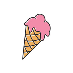 ice cream vector icon in trendy flat design