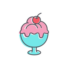 ice cream vector icon in trendy flat design
