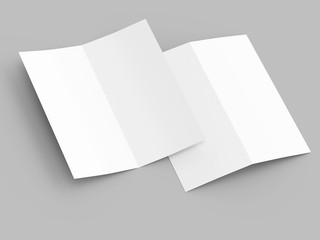 Leaflet folded to DL format - mock up