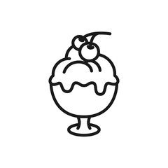 ice cream vector icon in trendy flat design