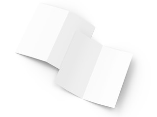 Leaflet folded to DL format - mock up